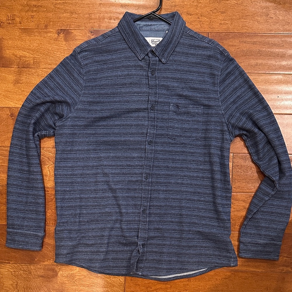 Penguin Blue Striped Shirt XL